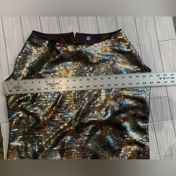 DS BY DEBBIE SHUCHAT SEQUIN SLEEVELESS COWL NECK SEQUIN SIZE XL - Picture 4 of 5